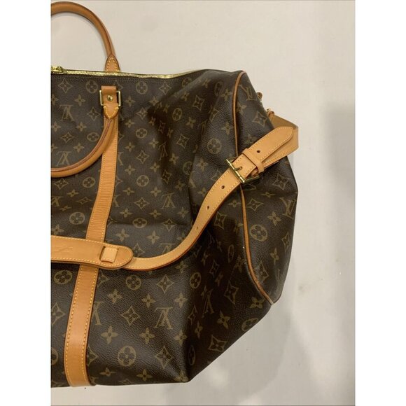 Louis Vuitton Brown Coated Canvas Keepall 60 Travel Duffle Bag FL0060 - Picture 4 of 16